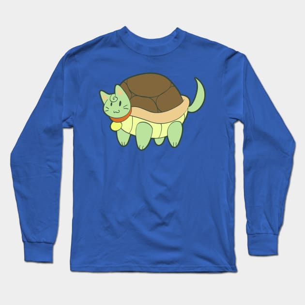 Green Cat Turtle Long Sleeve T-Shirt by saradaboru